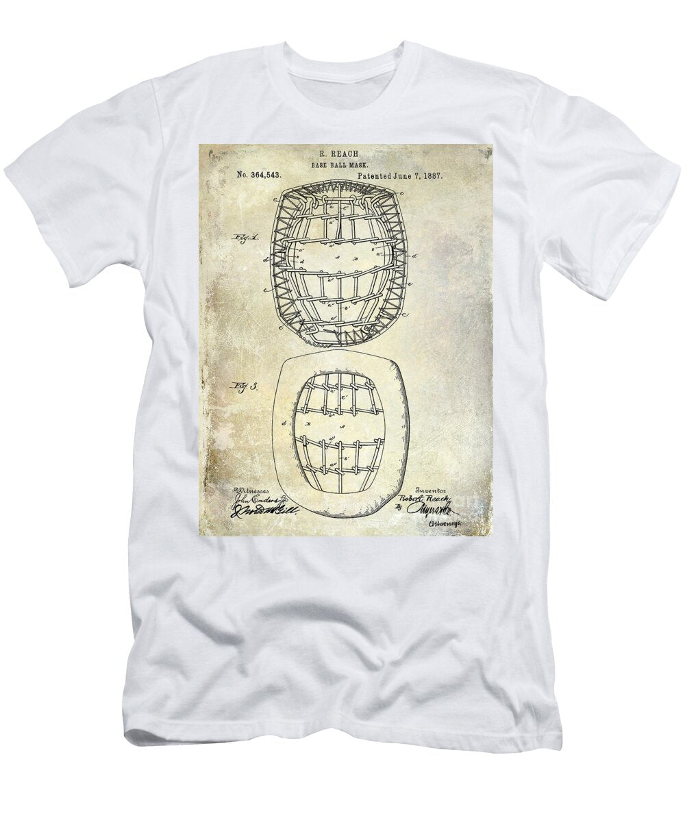 1 1887 Baseball Mask Patent Jon Neidert T-Shirt