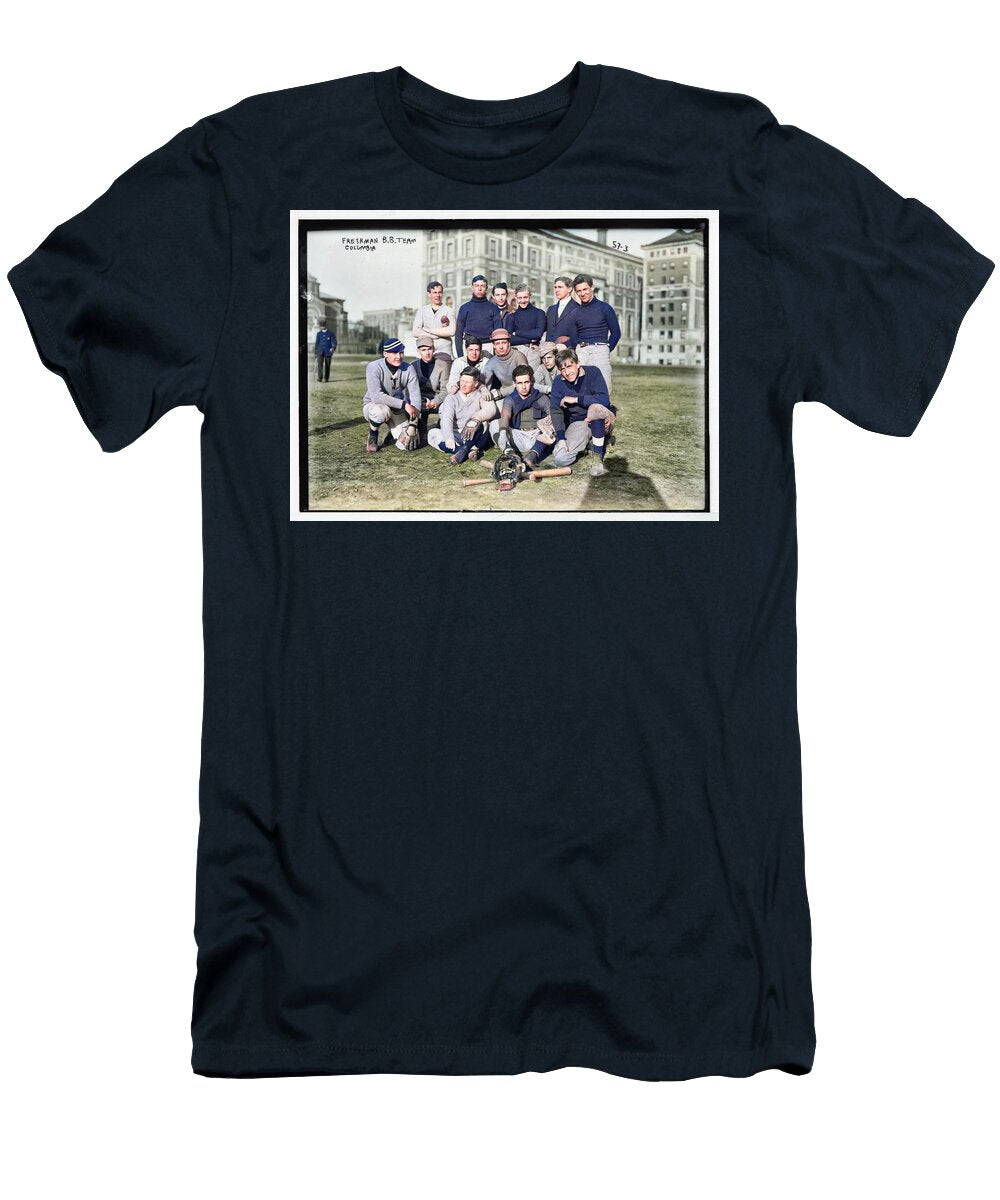 1 1908 Columbia Freshman Baseball Team Colorized By Ahmet Asar Ahmet Asar T-Shirt
