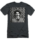 1 a Black and White Image of a Man with a Moustac D De C B Deaef Artistic Rifki T-Shirt
