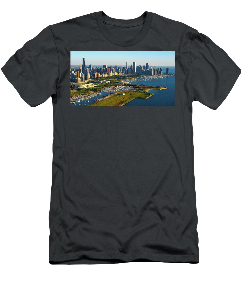 1 Aerial View of Museum Campus Panoramic Images T-Shirt