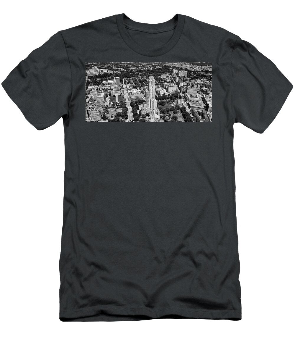 1 Aerial View of the University of Pittsburgh Campus Mountain Dreams T-Shirt