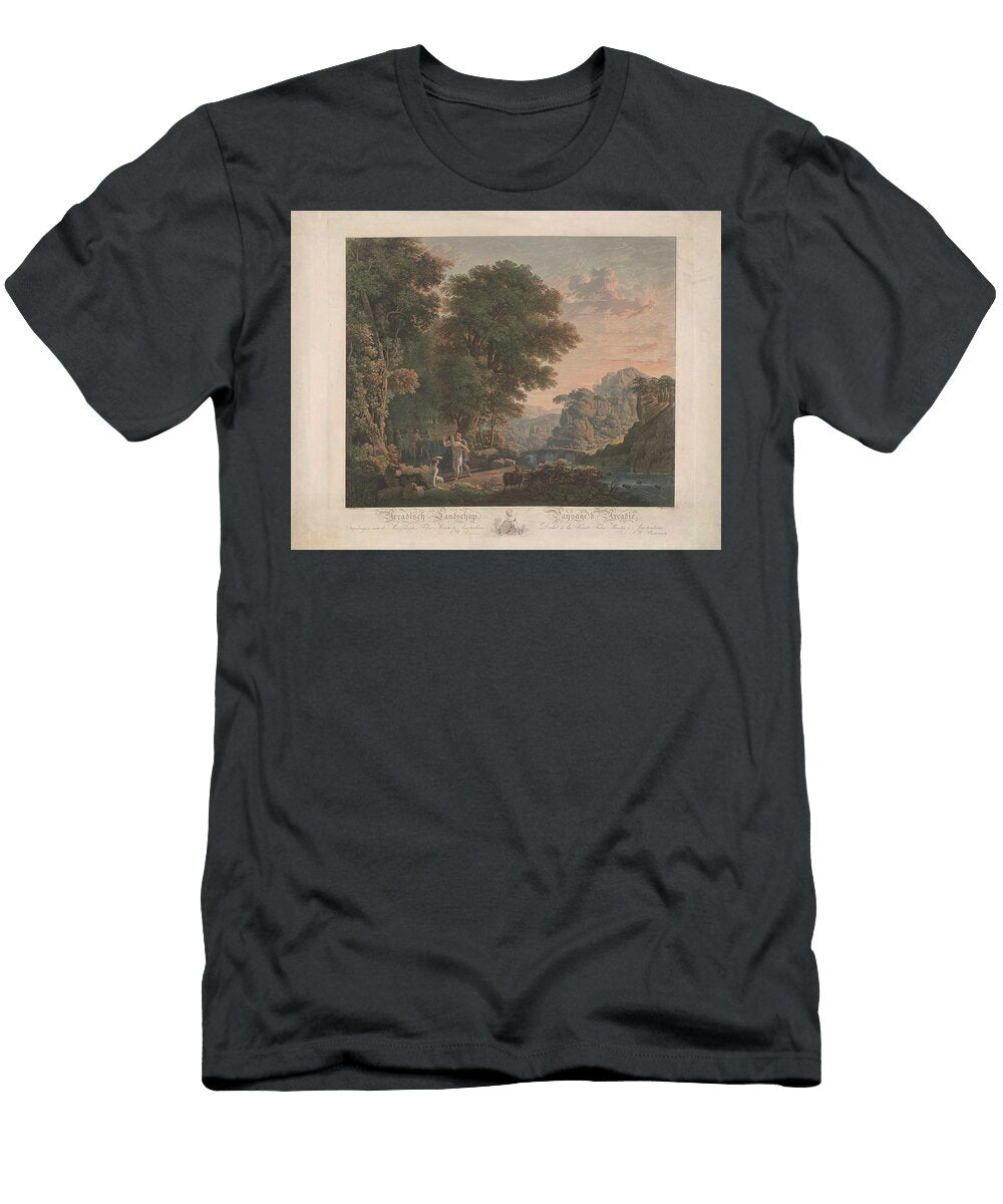 1 Arcadisch Landschap Met Dansende Figuren Motionage Designs T-Shirt