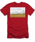 1 Autumn Field with Yellow Grass and Mountains Elena Saulich T-Shirt