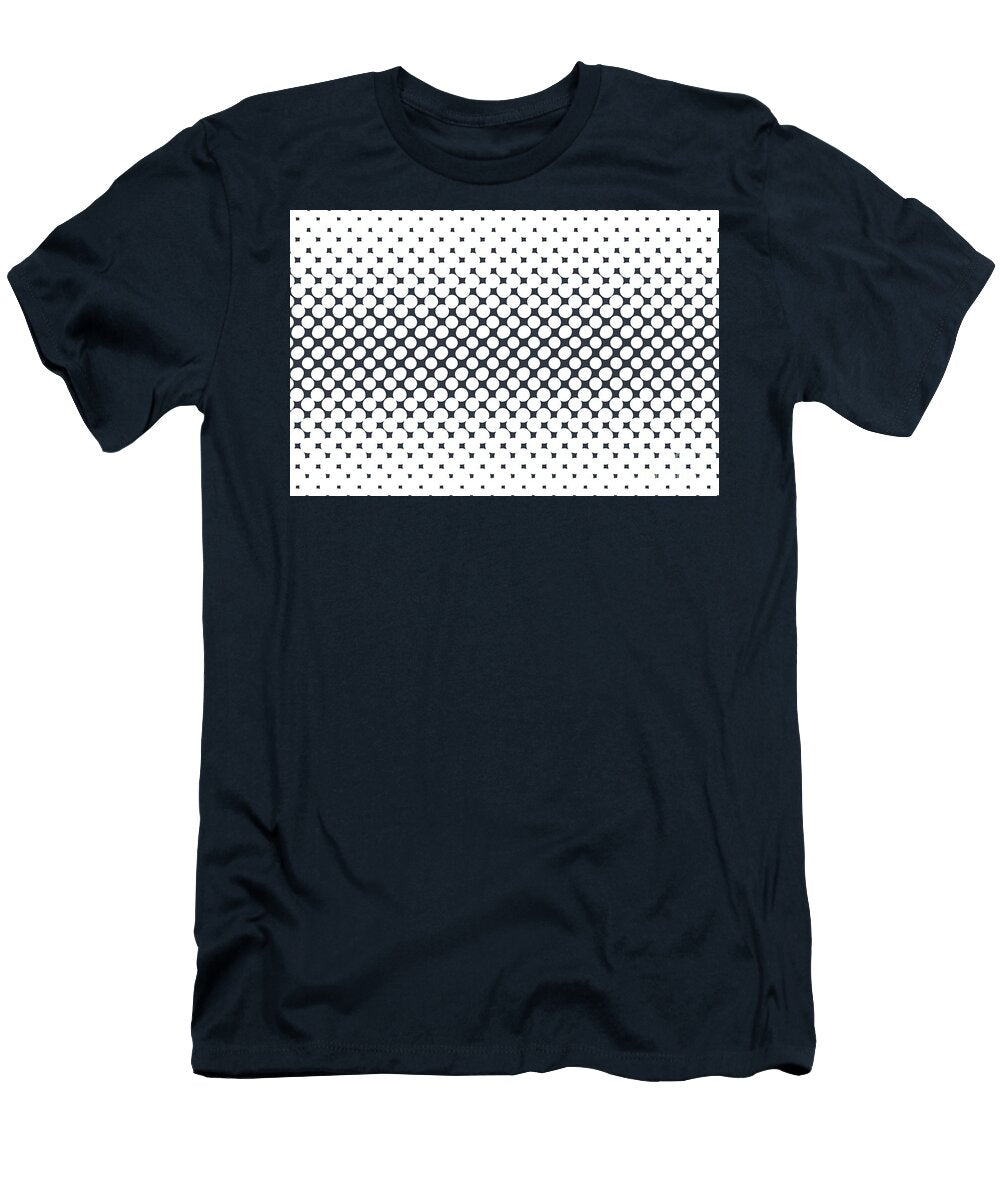 1 Black and White Halftone Abstract Polka Dot Pattern Petite Patterns T-Shirt