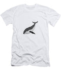 1 Black and White Whale Stencil About Passion Art T-Shirt
