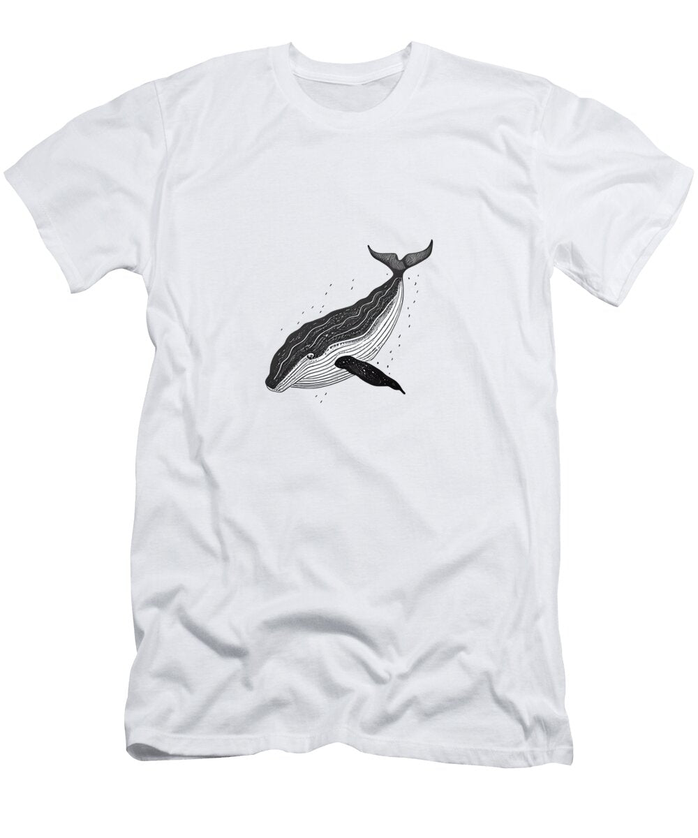 1 Black and White Whale Stencil About Passion Art T-Shirt