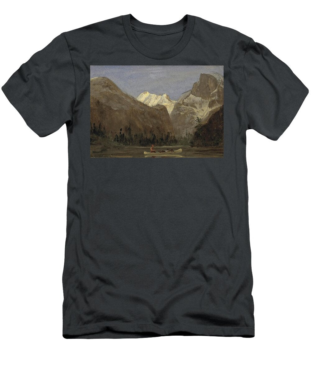 1 Boating Through Yosemite Valley with Half Dome in the Distance Albert Bierstadt T-Shirt