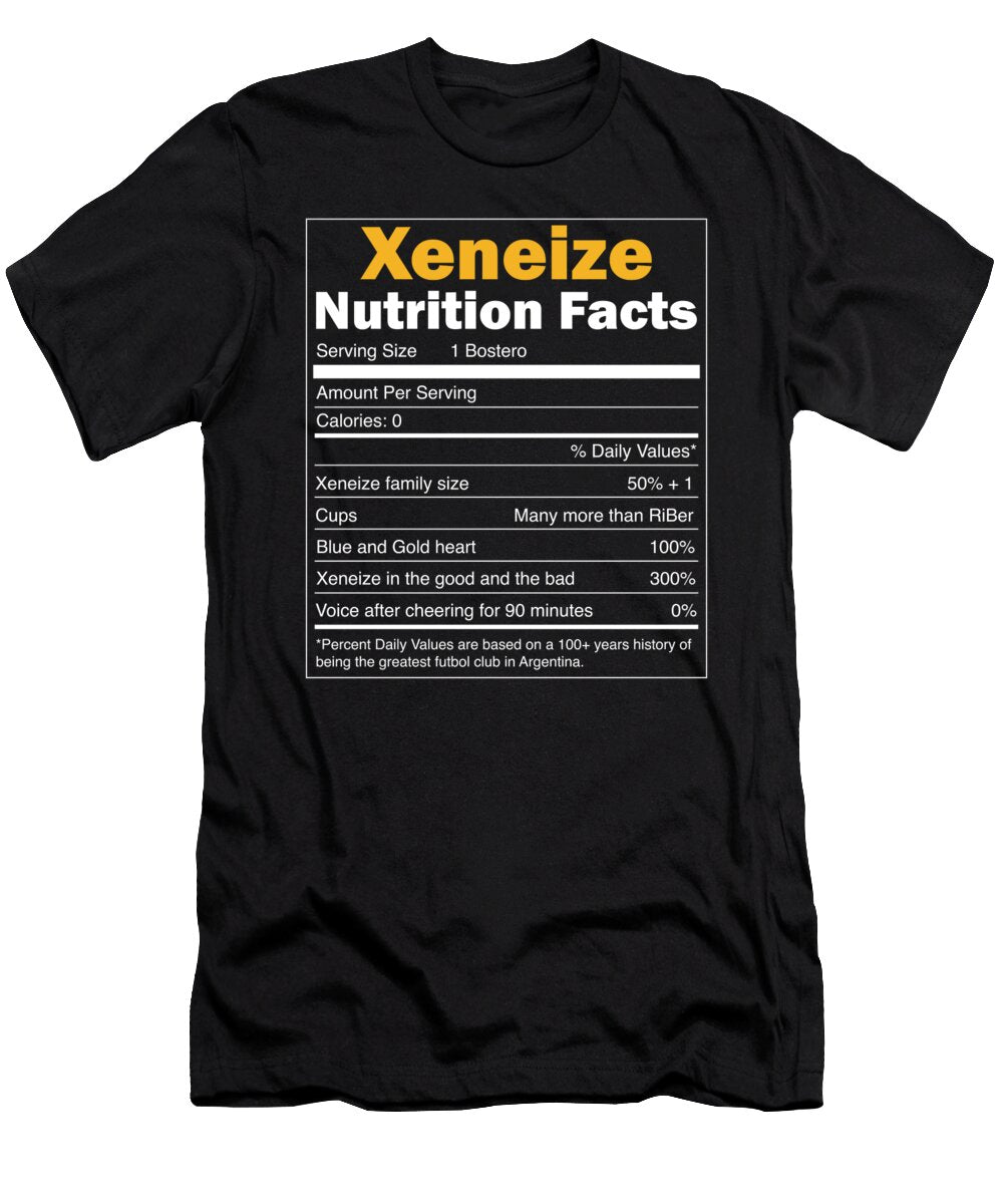 1 Camiseta De Boca Juniors Nutrition Facts Boca Juniors Hispanic Gifts T-Shirt