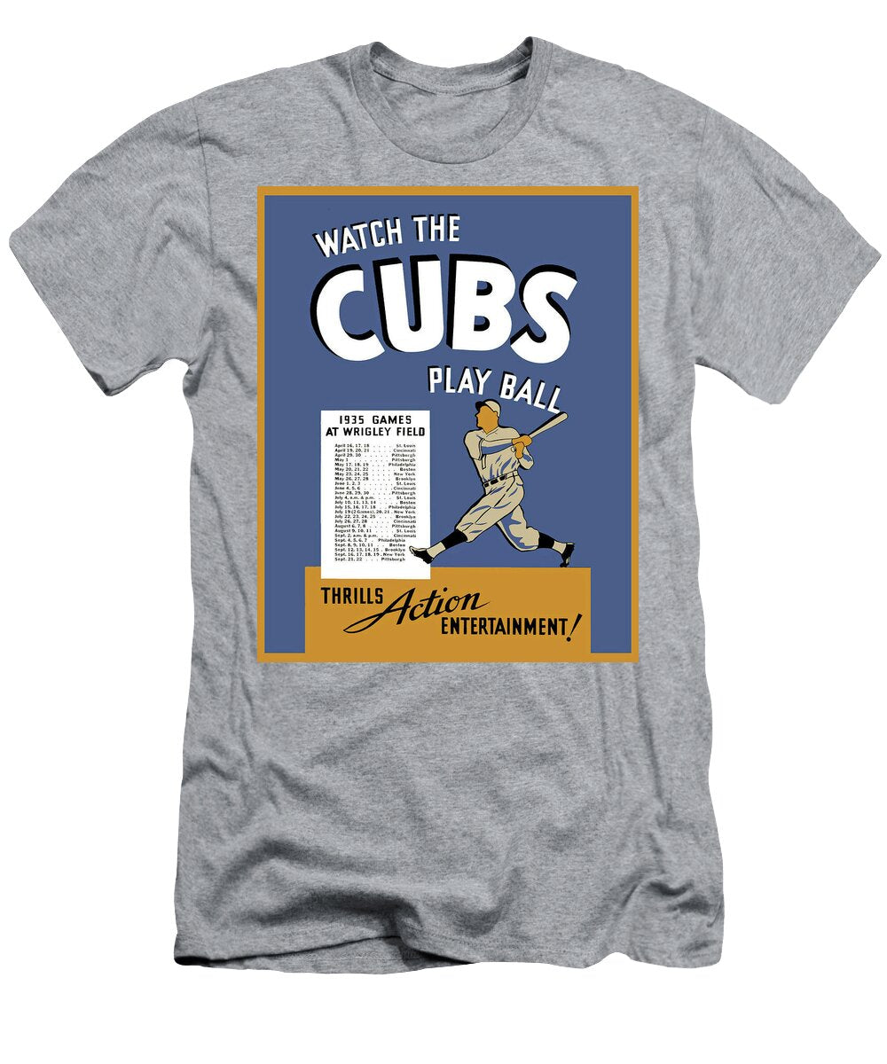 1 Chicago Cubs 1935 Season Schedule Motionage Designs T-Shirt