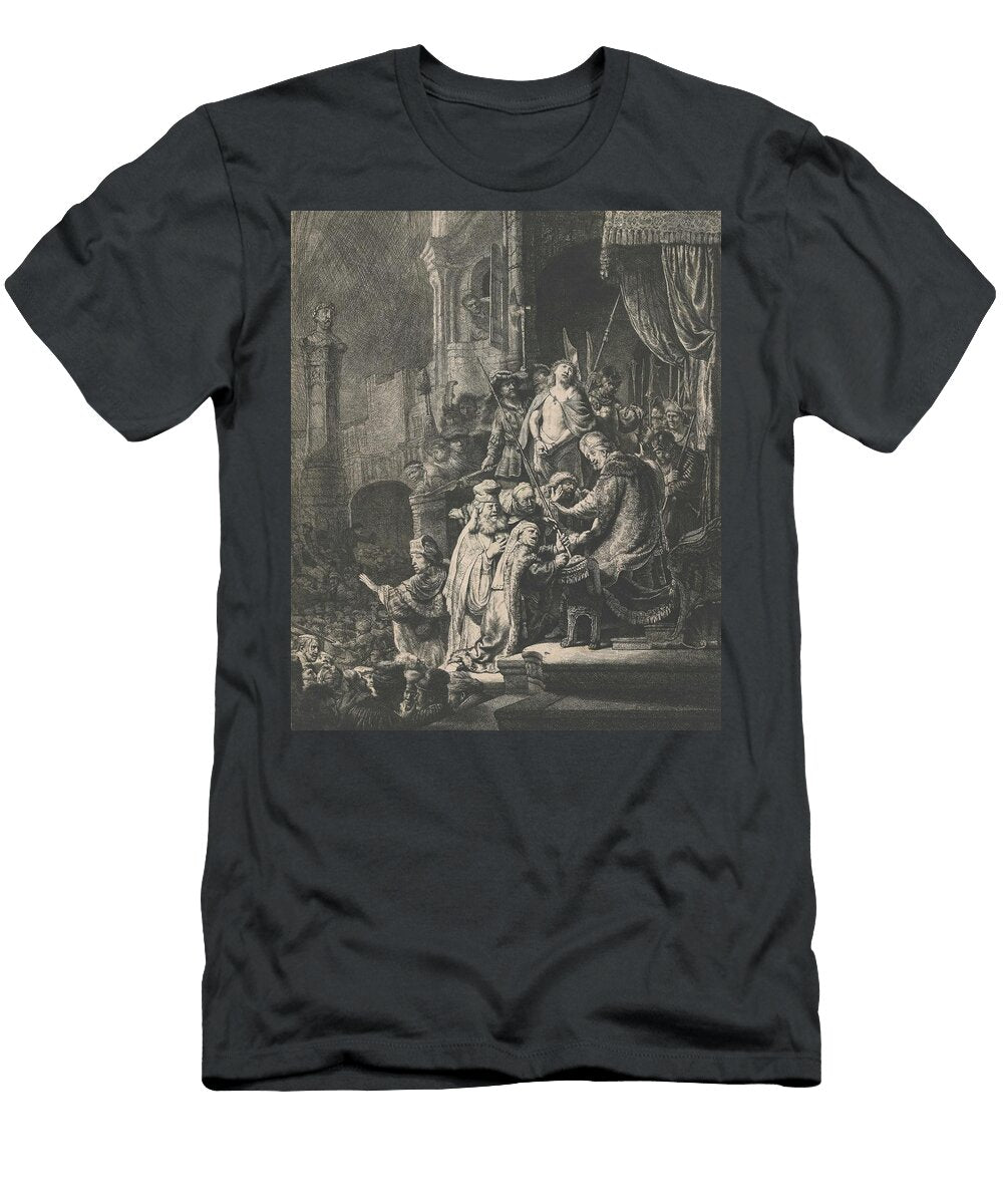 1 Christ Before Pilate Large Plate 0001 Rembrandt T-Shirt