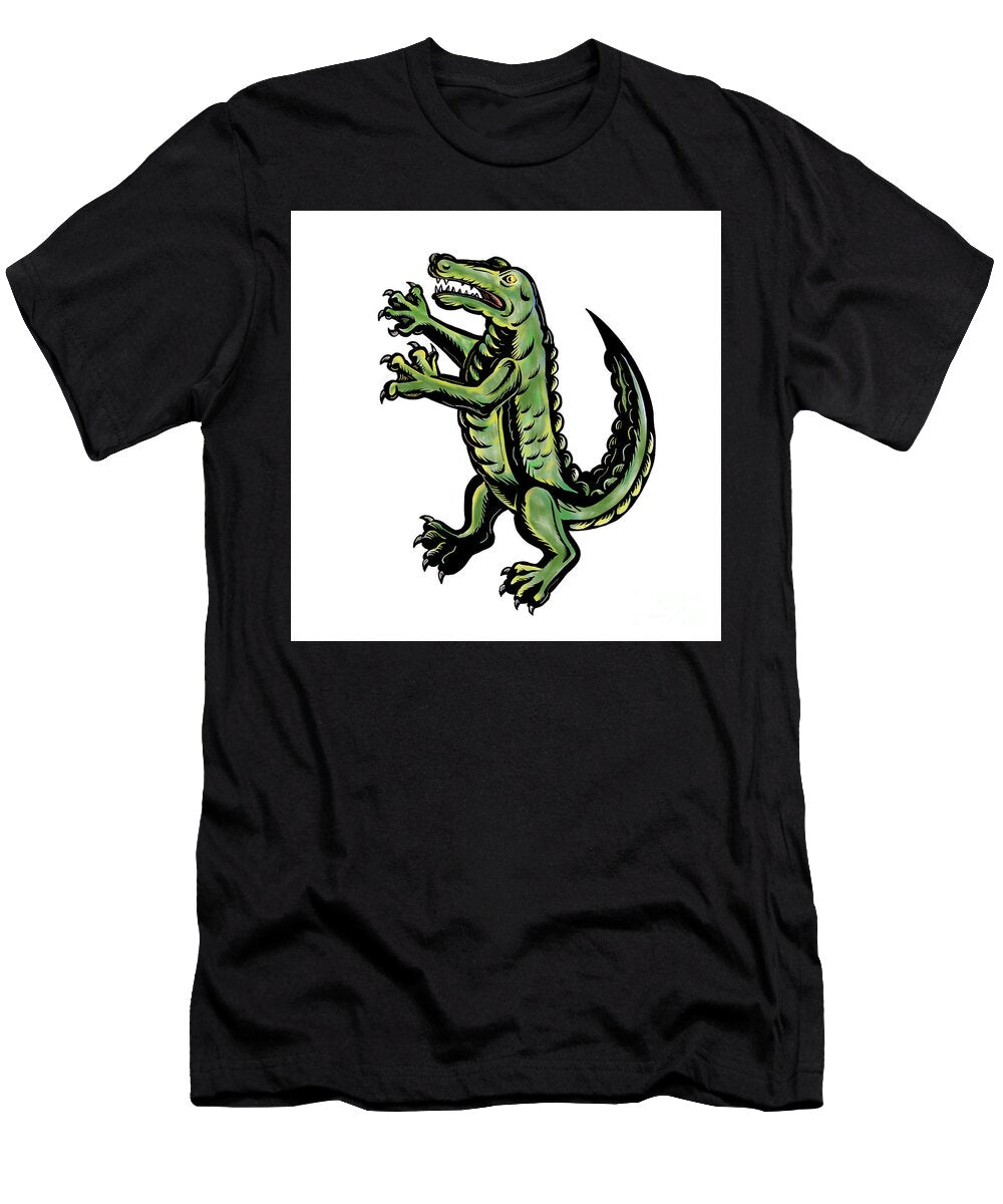 1 Crocodile Standing Up Tattoo Aloysius Patrimonio T-Shirt