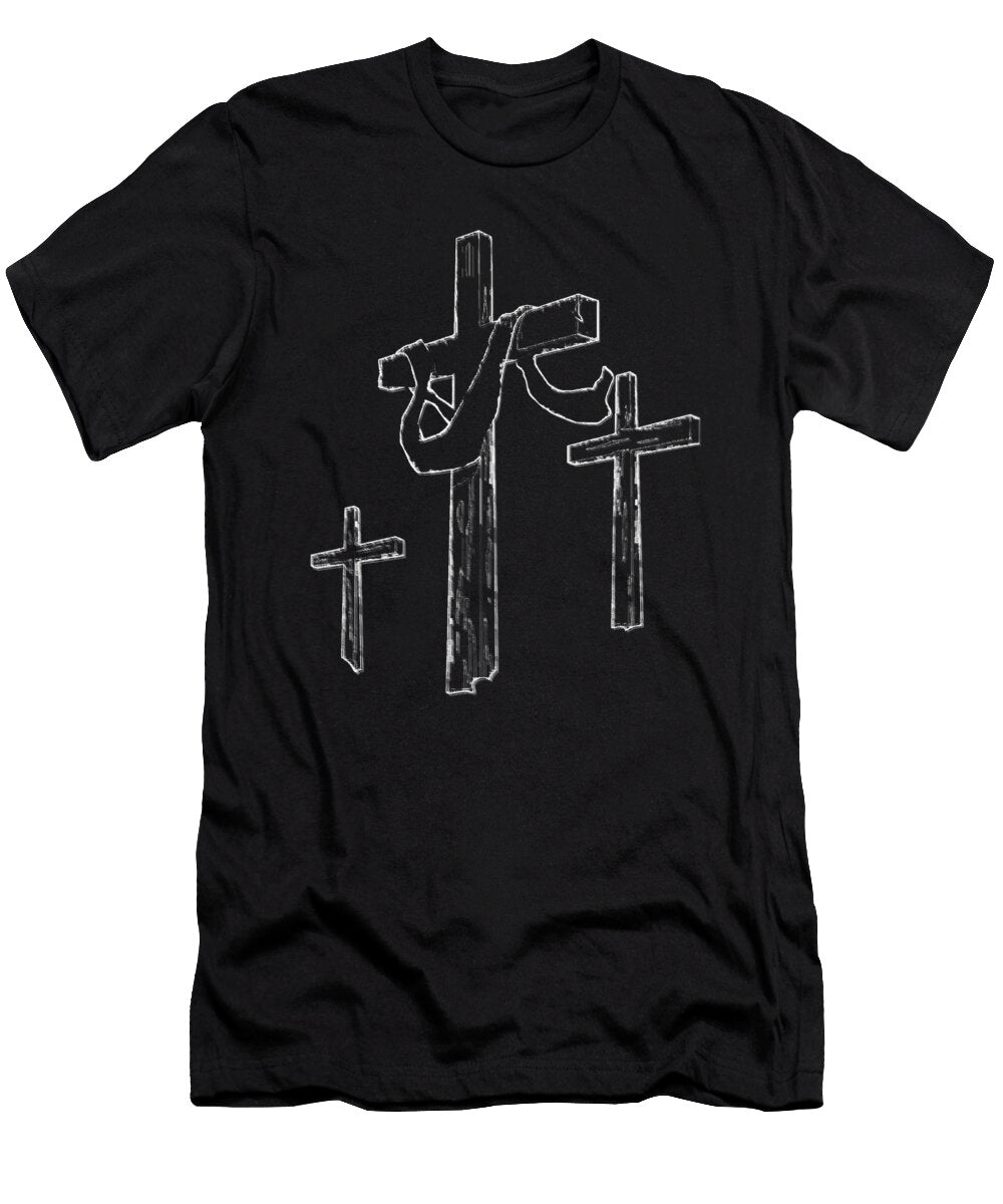 1 Cross Lineart Christian Manuel Schmucker T-Shirt
