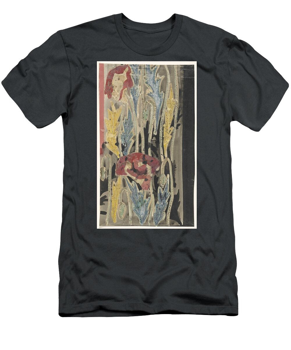 1 Design with Poppies for the Edge of the Tapestry View of Florence Carel Adolph Lion Cachet 1874 Carel Adolph Lion Cachet T-Shirt
