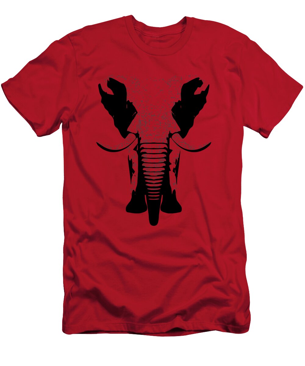 1 Elephant Design Halftone Pointillism Tabish Pathan T-Shirt