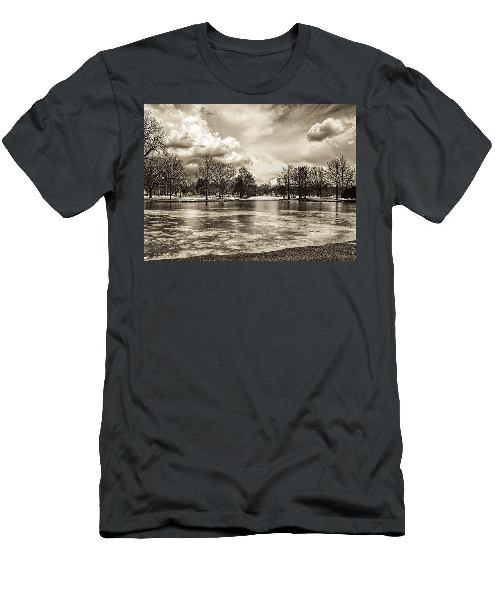 1 Frozen Pond on the Campus of Northern Illinois University Mountain Dreams T-Shirt
