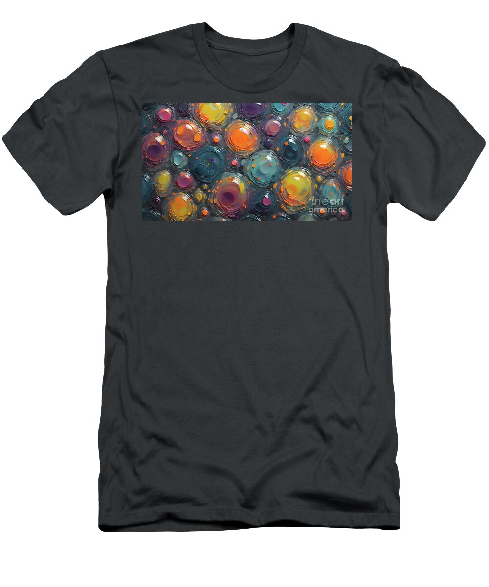 1 Hand Drawn Colorful Watercolor Geometric Seamless Polka Dot Patt Turgay Koca T-Shirt