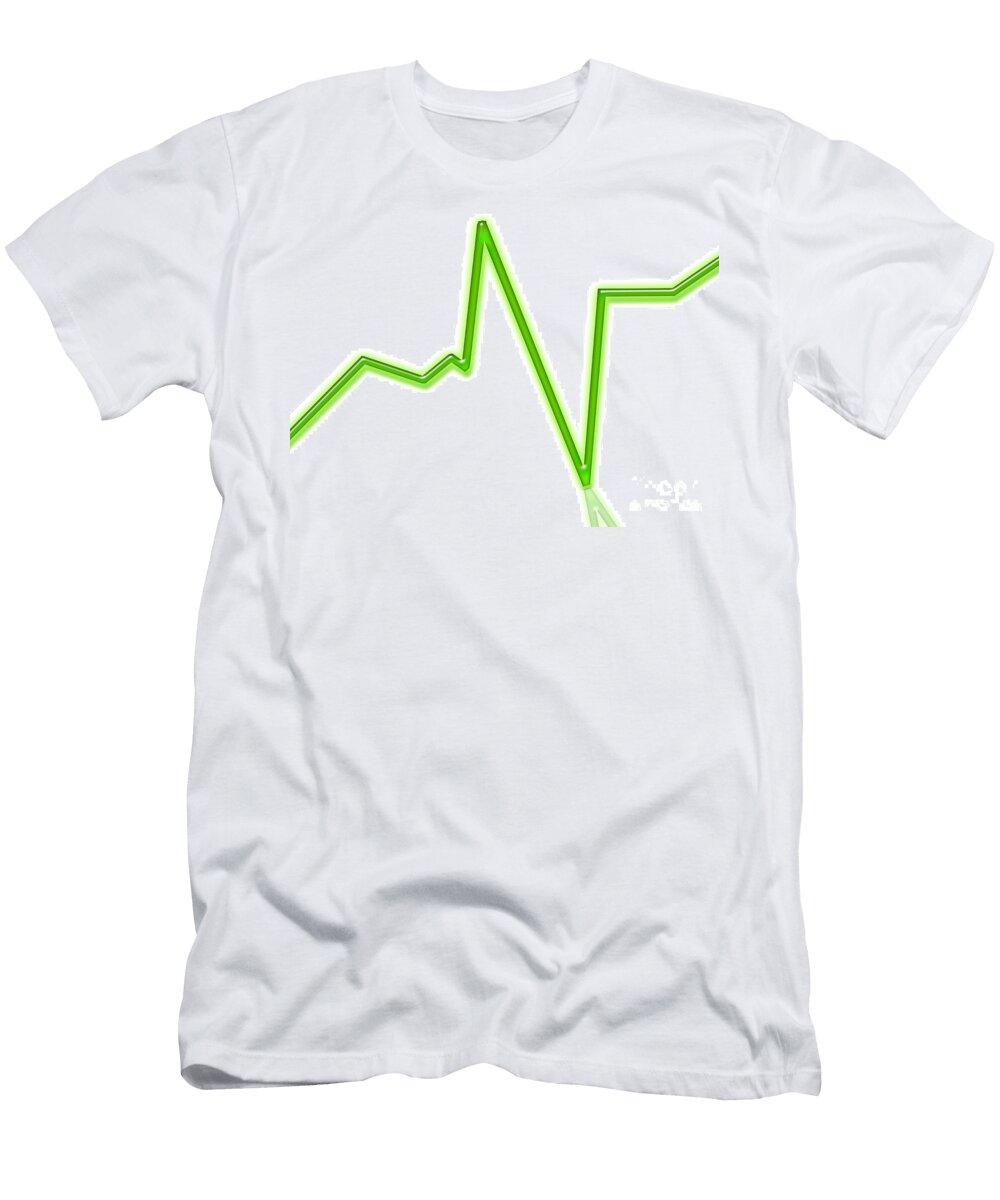 1 Heartbeat on Ecg Artwork Sigrid Gombert T-Shirt