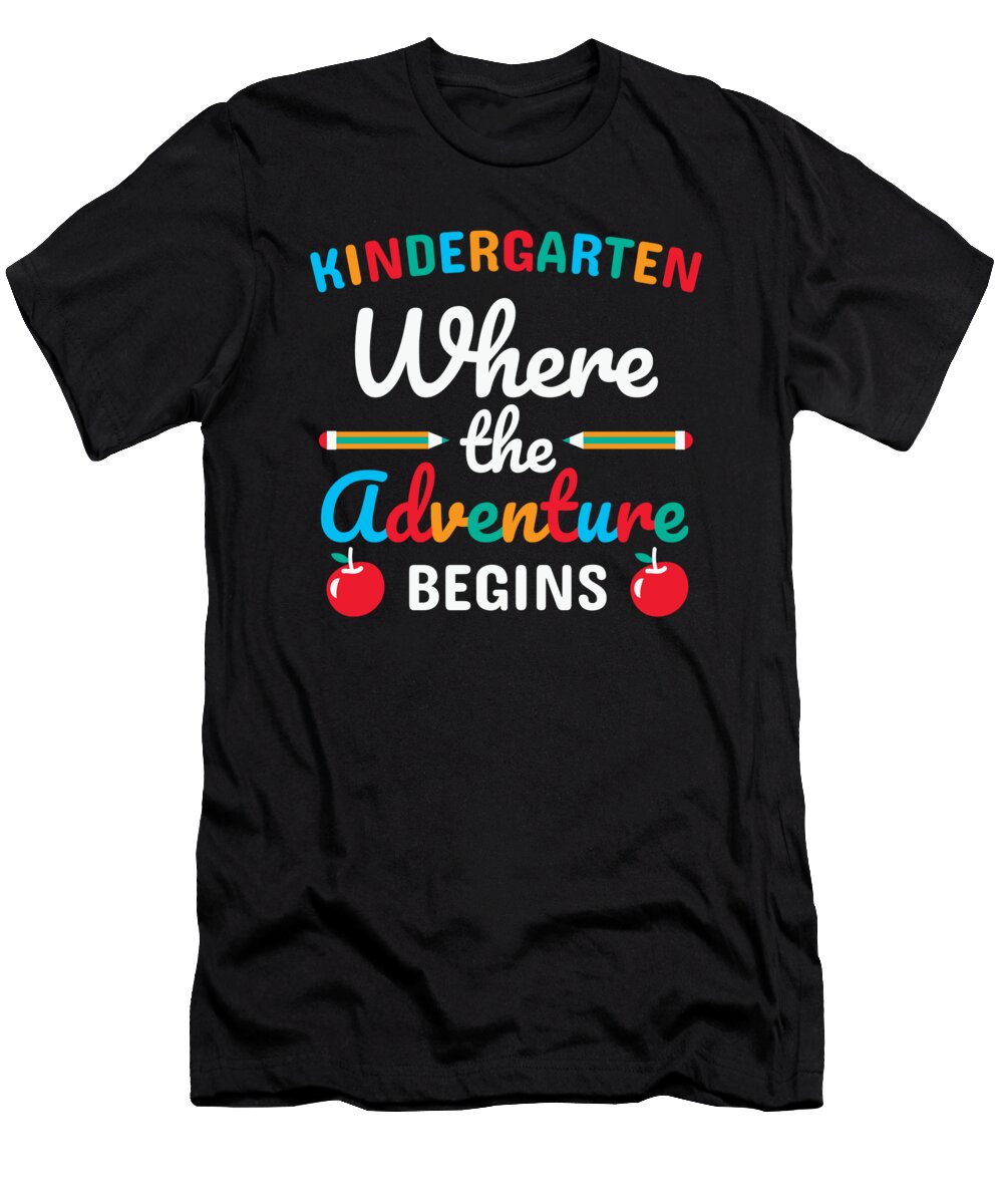 1 Kindergarten Where the Adventure Begins Licensed Art T-Shirt