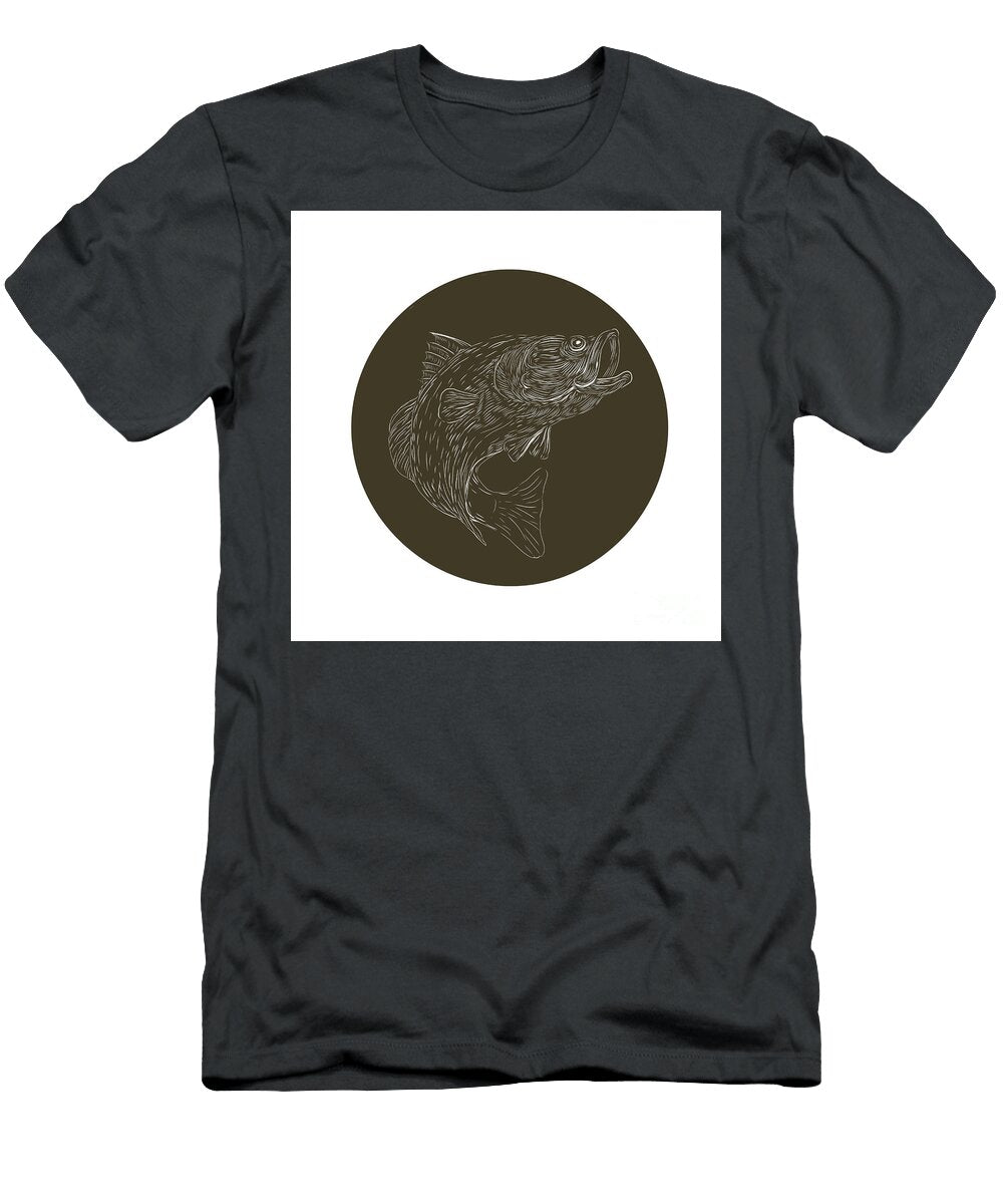 1 Largemouth Bass Scratchboard Aloysius Patrimonio T-Shirt