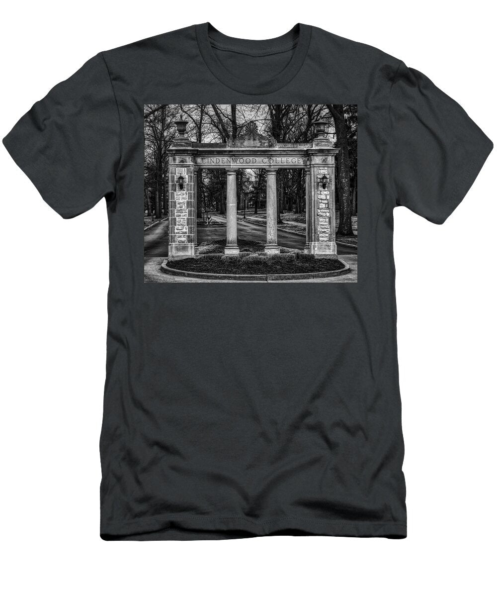 1 Lindenwood University Entrance Portal Mountain Dreams T-Shirt