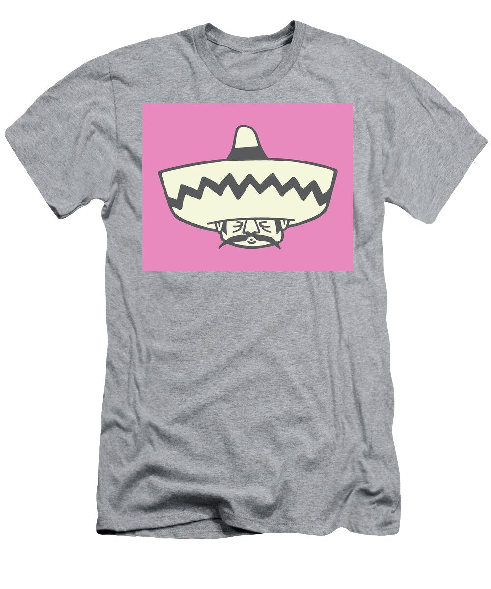 1 Man Wearing Giant Sombrero Csa Images T-Shirt