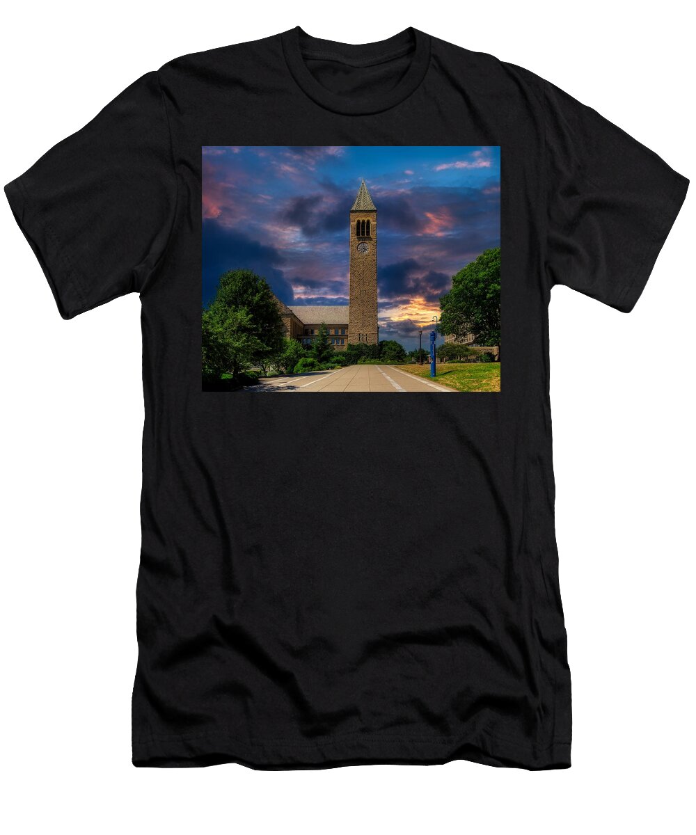 1 Mcgraw Tower and Uris Library Cornell University Mountain Dreams T-Shirt