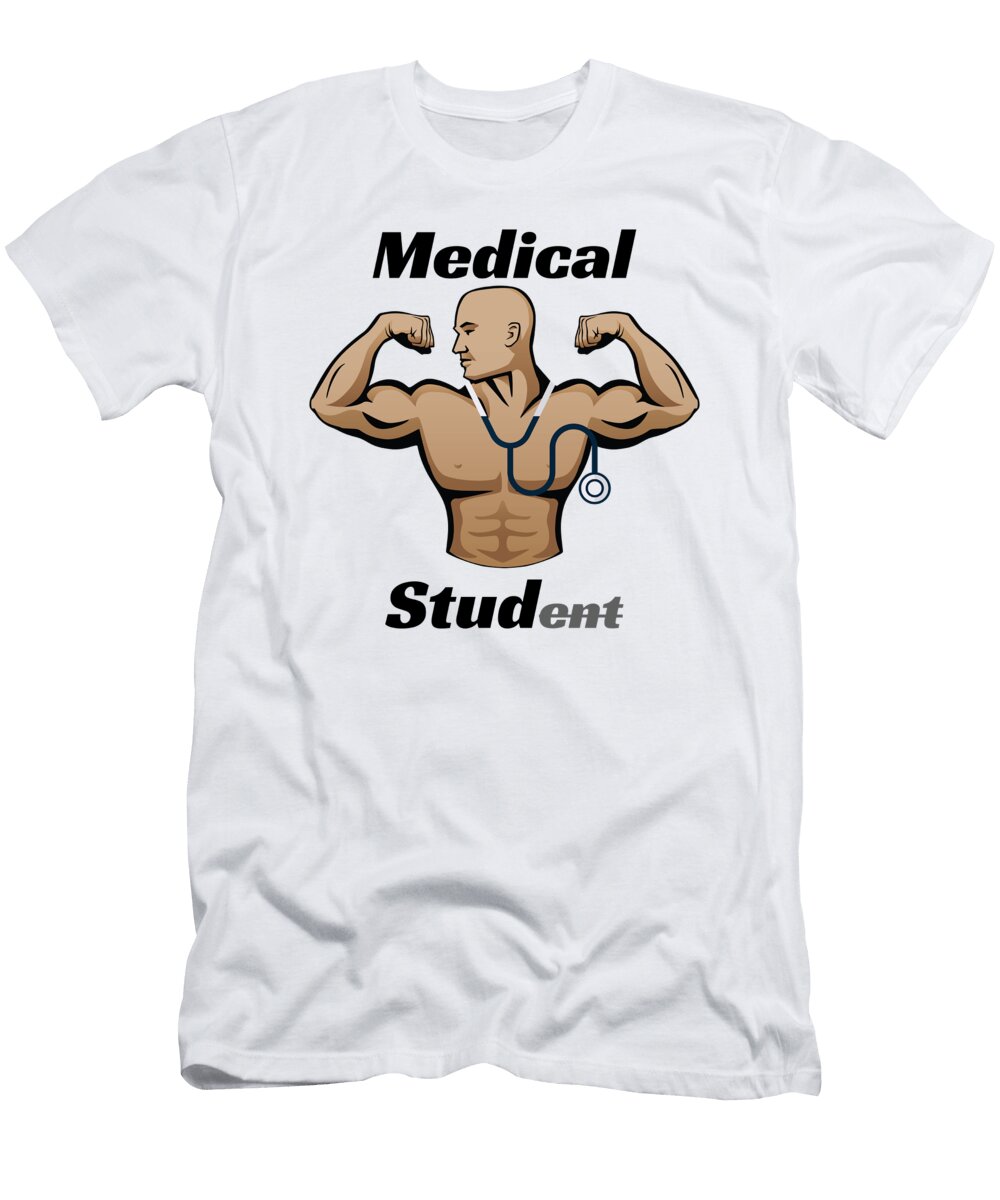 1 Medical Student Stud Men Medicine Majors Medical School James C T-Shirt