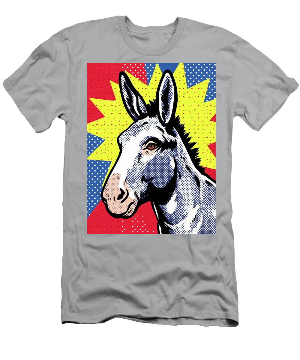 1 Pop Art Donkey Portrait Fabrizio Cassetta T-Shirt