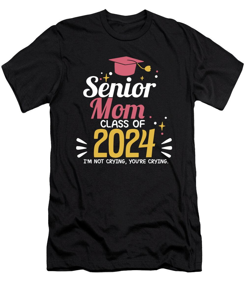 1 Proud Mama Senior Mom Class of 2024 Funny Graduation Party Maximus Designs T-Shirt