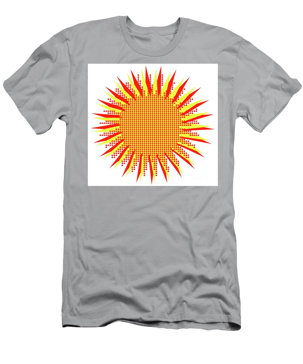 1 Redand Yellow Background Splash Bigalbaloo Stock T-Shirt