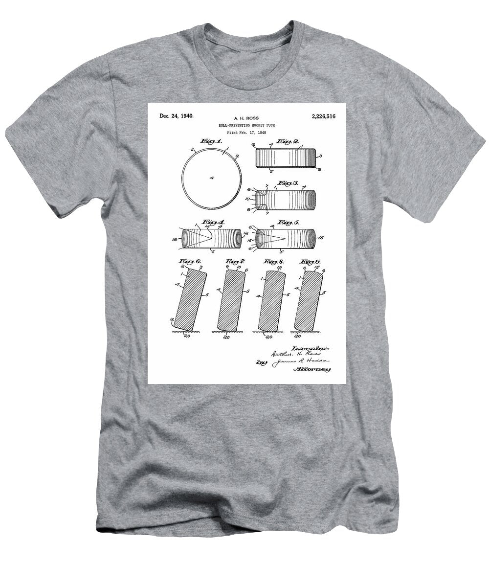 1 Roll Preventing Hockey Puck Patent Patent Office T-Shirt