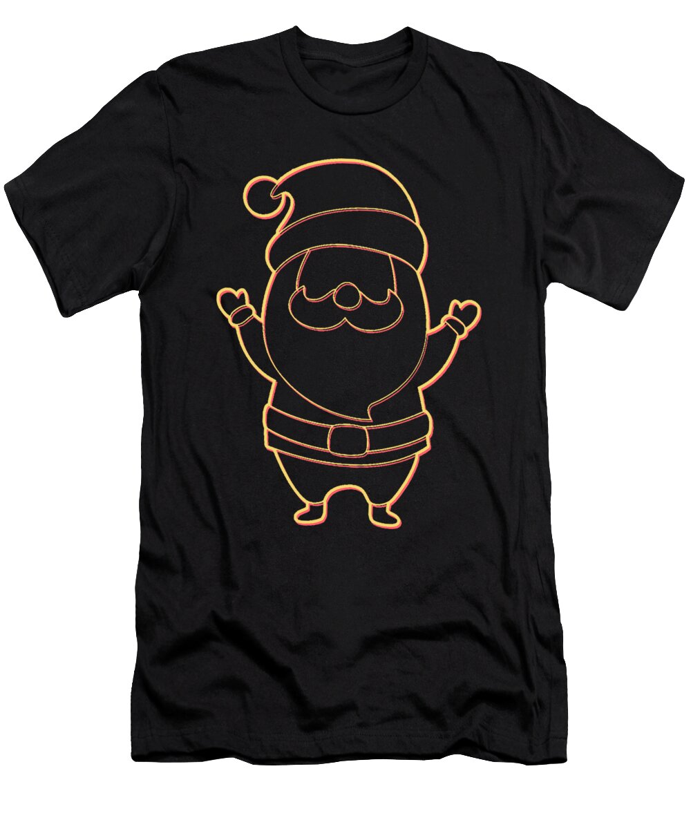 1 Santa Claus Lineart Manuel Schmucker T-Shirt
