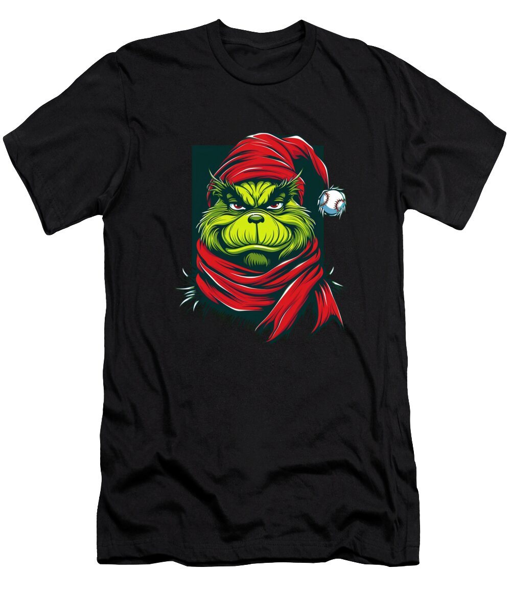 1 the Grinch Vs Cleveland Indians Logo Combat Rush T-Shirt