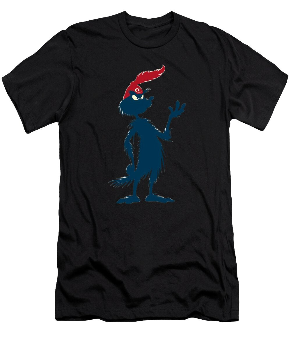 1 the Grinch Vs Cleveland Indians Logo Confrontation Rush T-Shirt