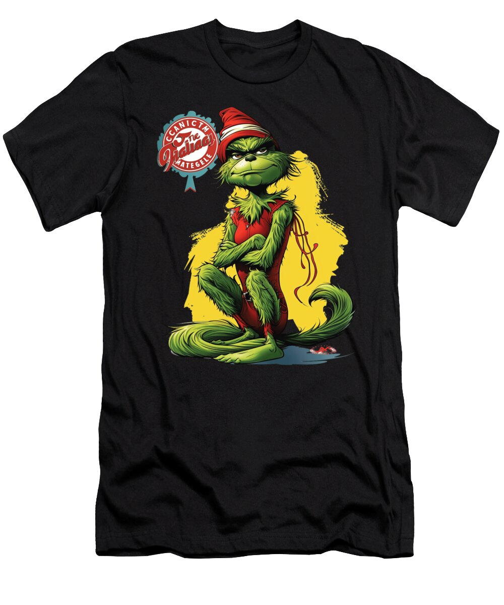 1 the Grinch Vs Cleveland Indians Logo Rivalry Rush T-Shirt