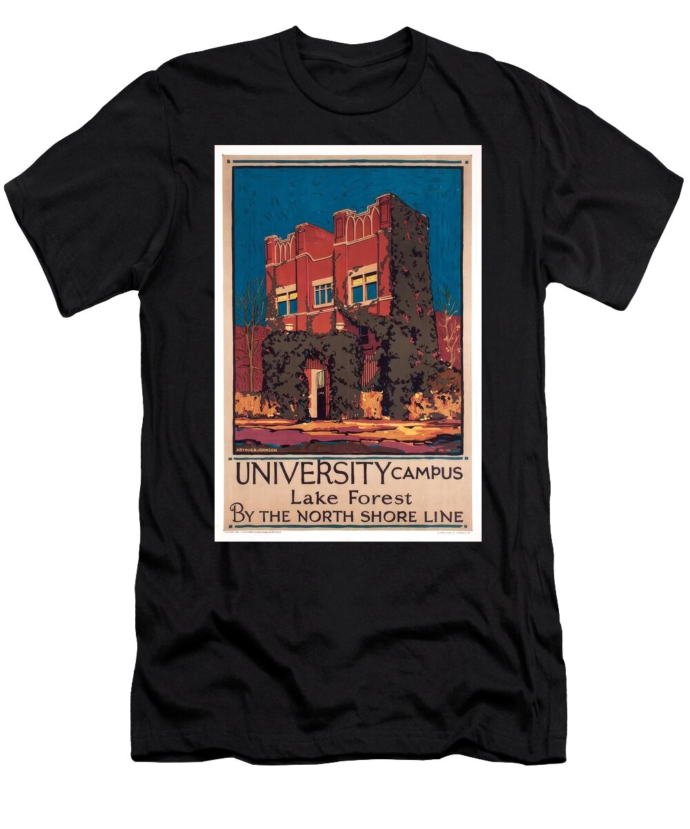 1 Tp2392 University Campus Lake Forest 1924 Travel Posters T-Shirt