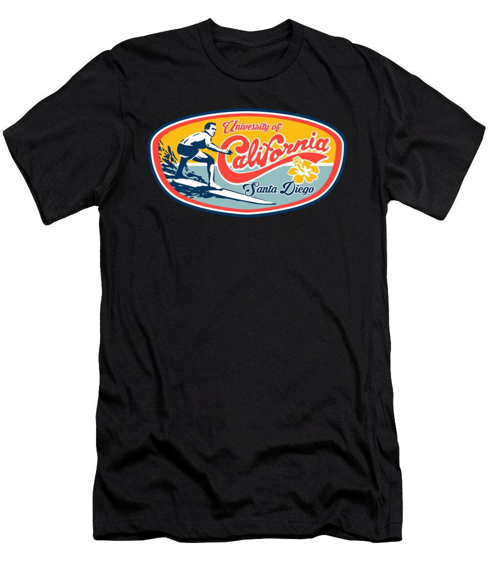 1 Uc San Diego Ucsd Classic Surfer Design Deluxe Chimp T-Shirt