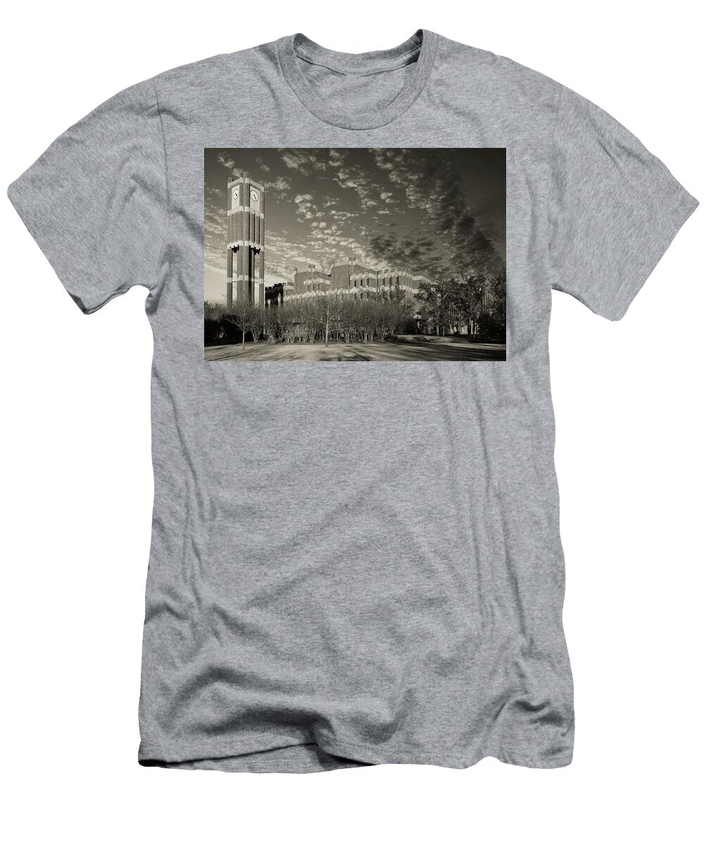 1 University of Oklahoma Clock Tower At Dusk Mountain Dreams T-Shirt