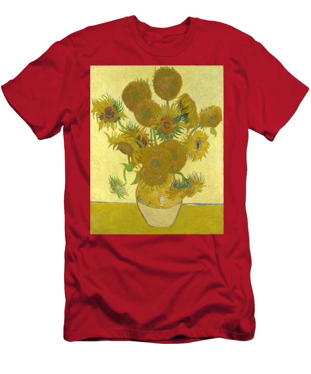 1 Vase with Fifteen Sunflowers Vincent Van Gogh T-Shirt
