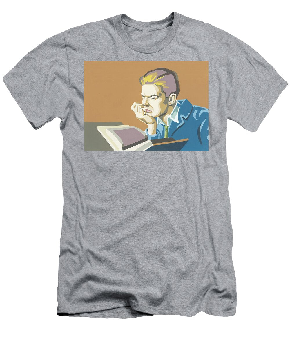 10 Man Reading a Book Csa Images T-Shirt