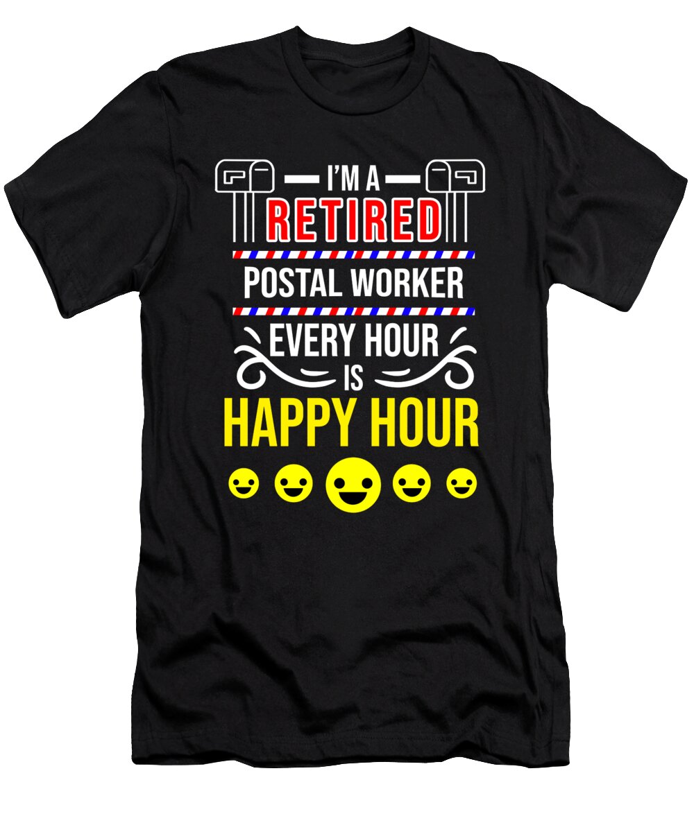 10 Retirement Post Office Retired Postal Worker Gift Teequeen2603 T-Shirt