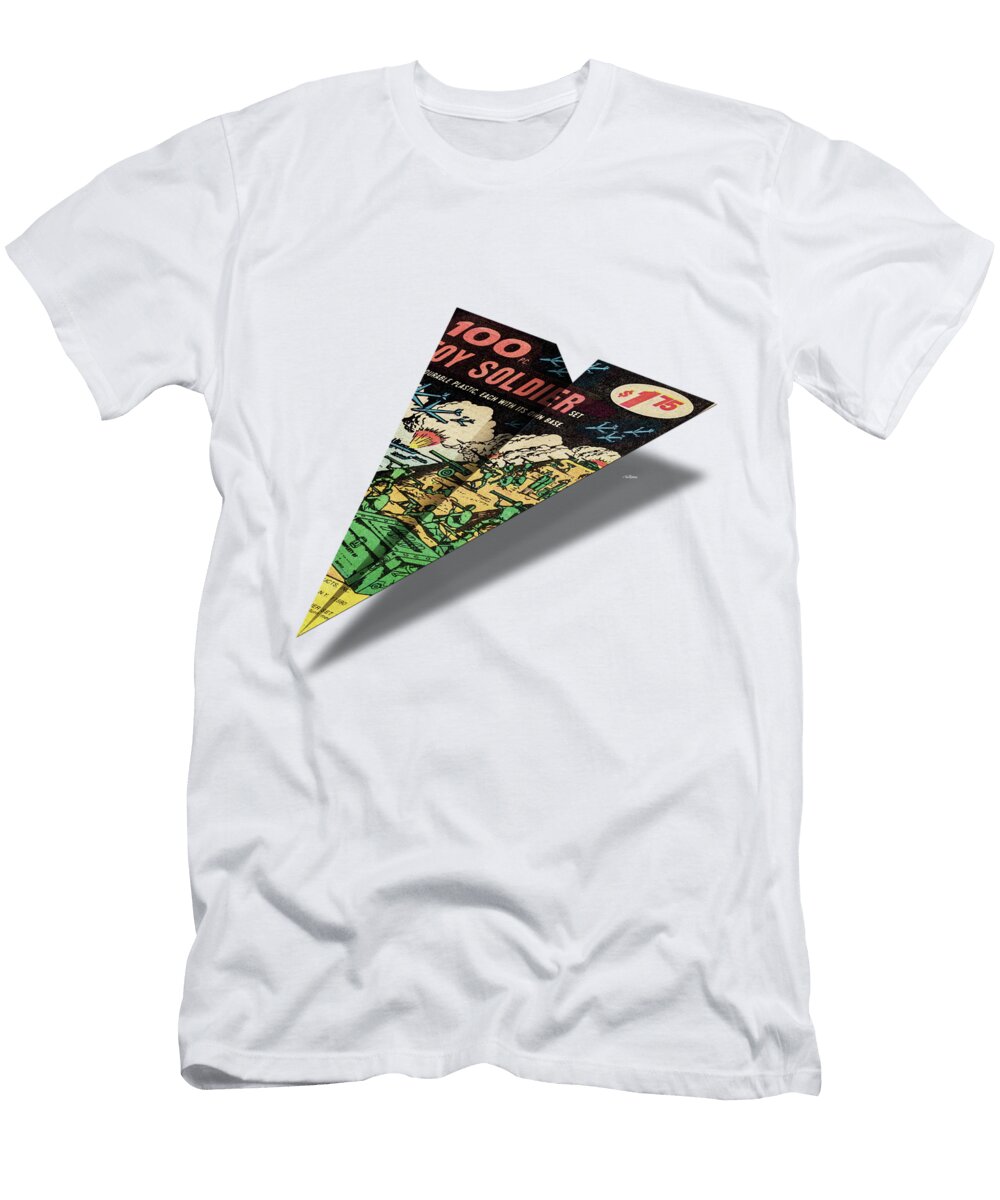 100 Toy Soldiers Comic Book Ad Paper Airplane Yopedro T-Shirt