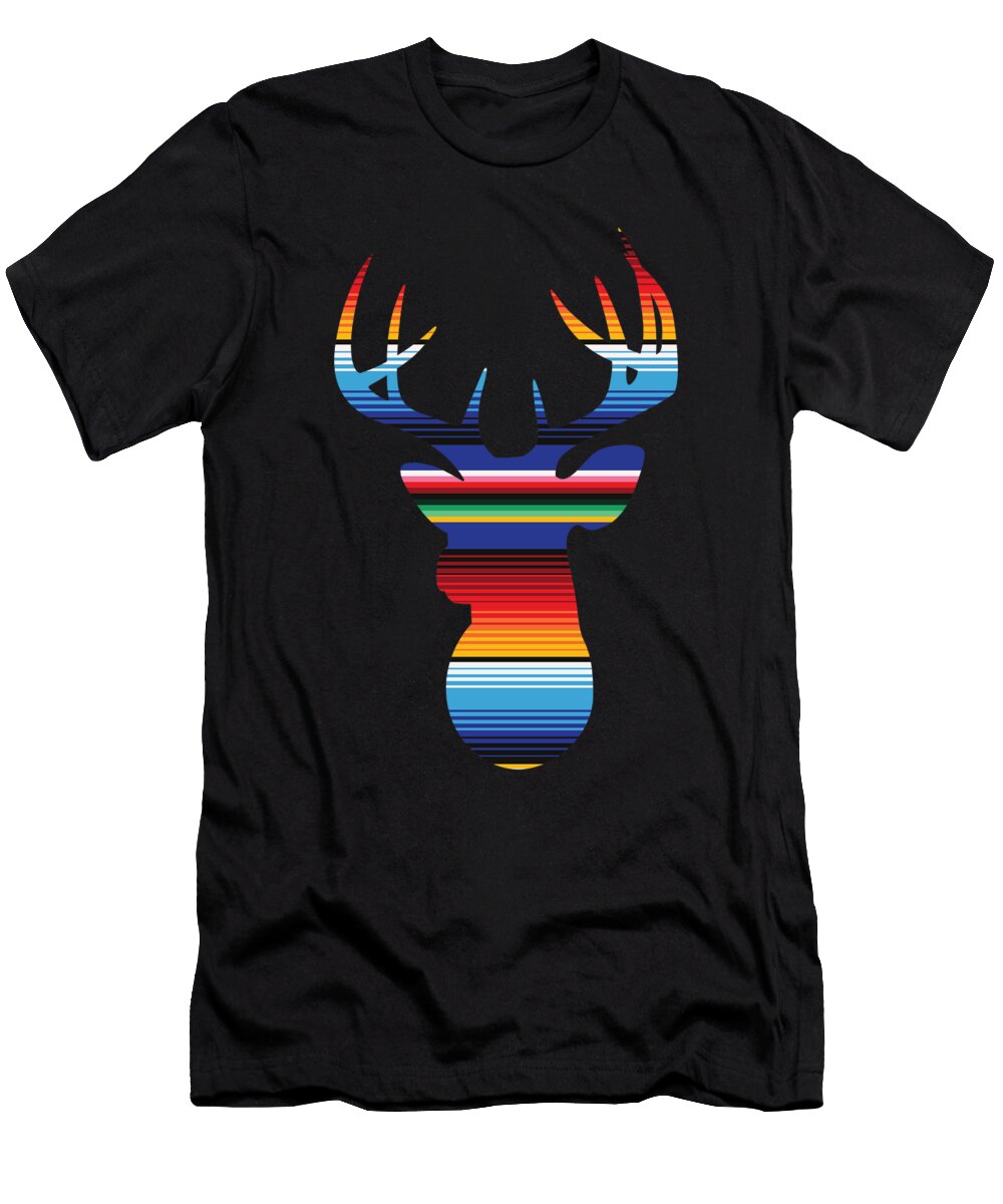 12 Abstract Dear Head Illustration Calnyto T-Shirt