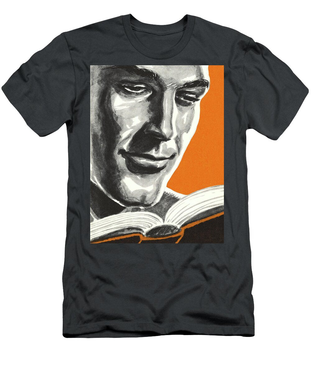 14 Man Reading a Book Csa Images T-Shirt