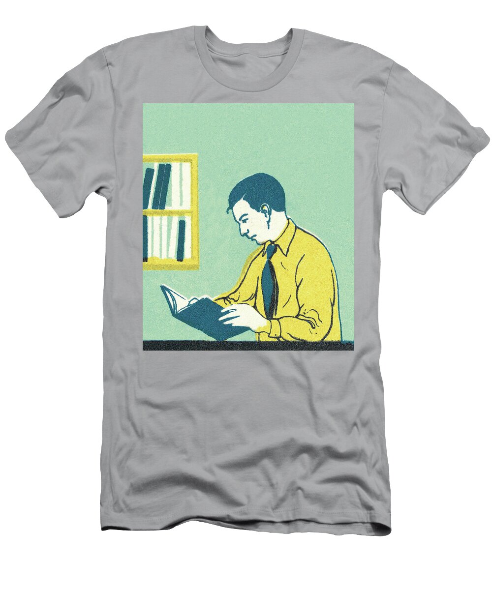 18 Man Reading Csa Images T-Shirt
