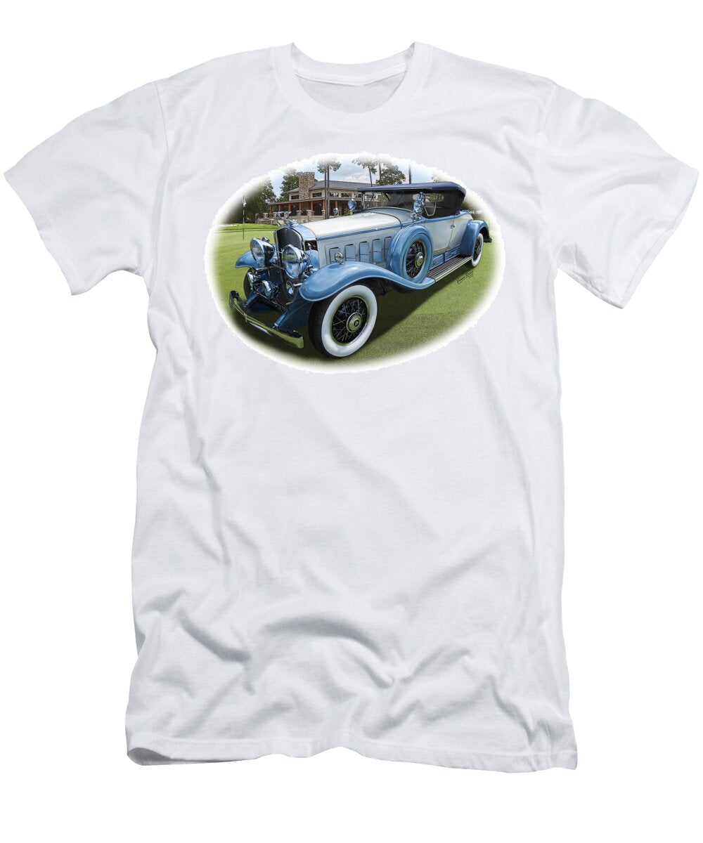 1930 Cadillac V 16 Roadster Lineart Francois Robert T-Shirt