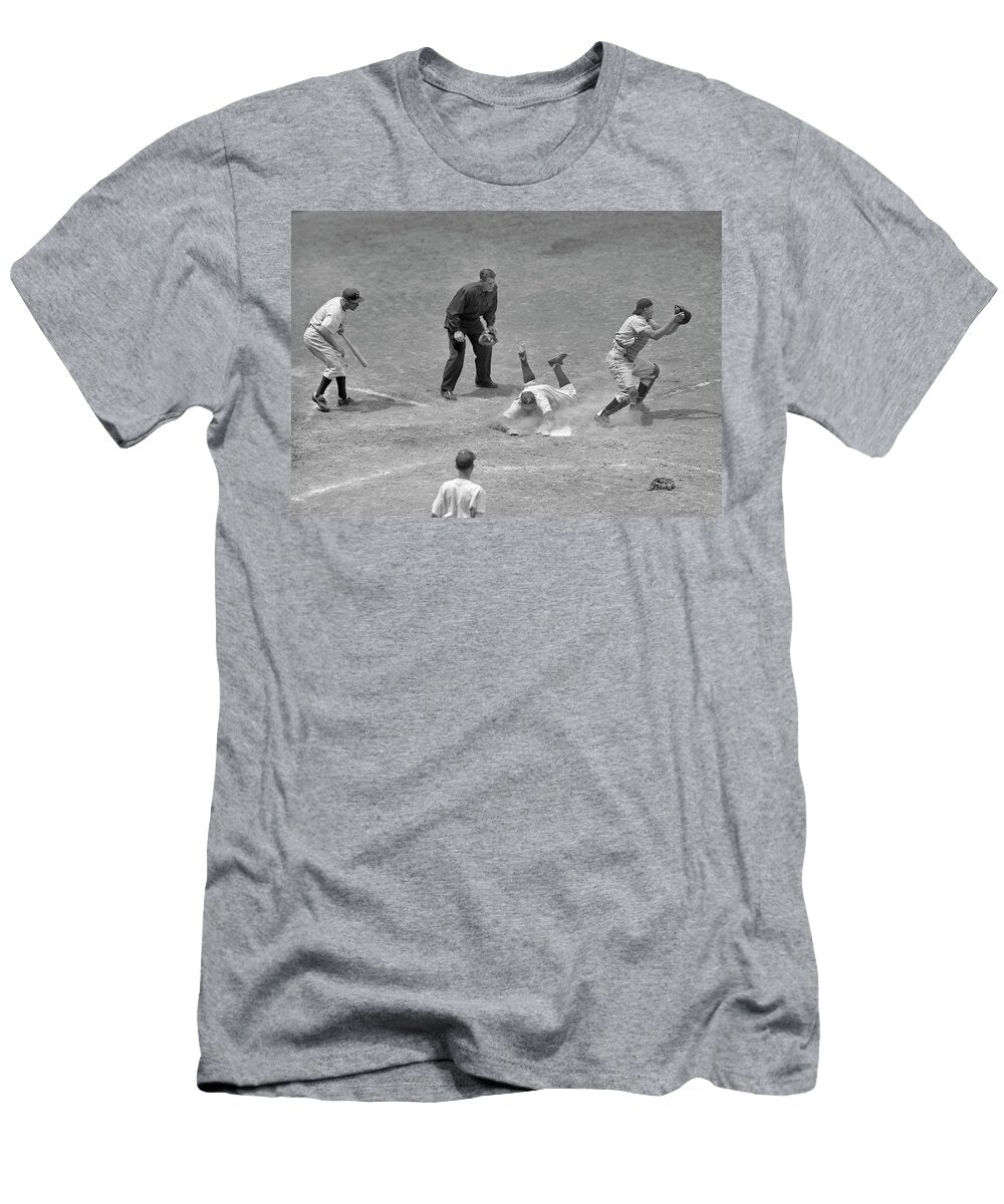 1950s 1960s Baseball Player Safe Vintage Images T-Shirt