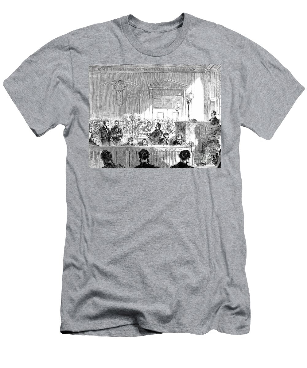 19th Century Courtroom Scene Moondance Peterson T-Shirt