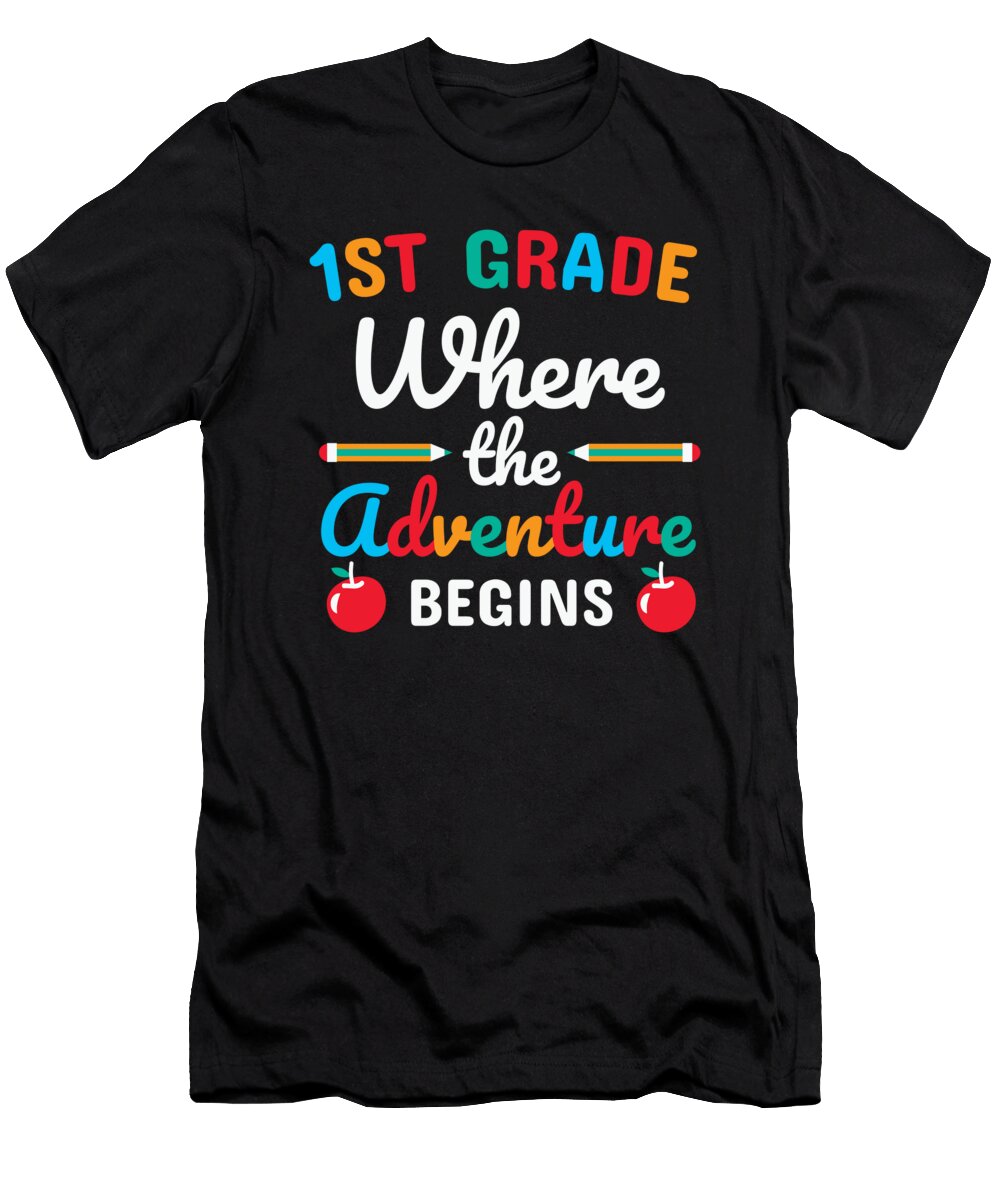 1st Grade Where the Adventure Begins Licensed Art T-Shirt
