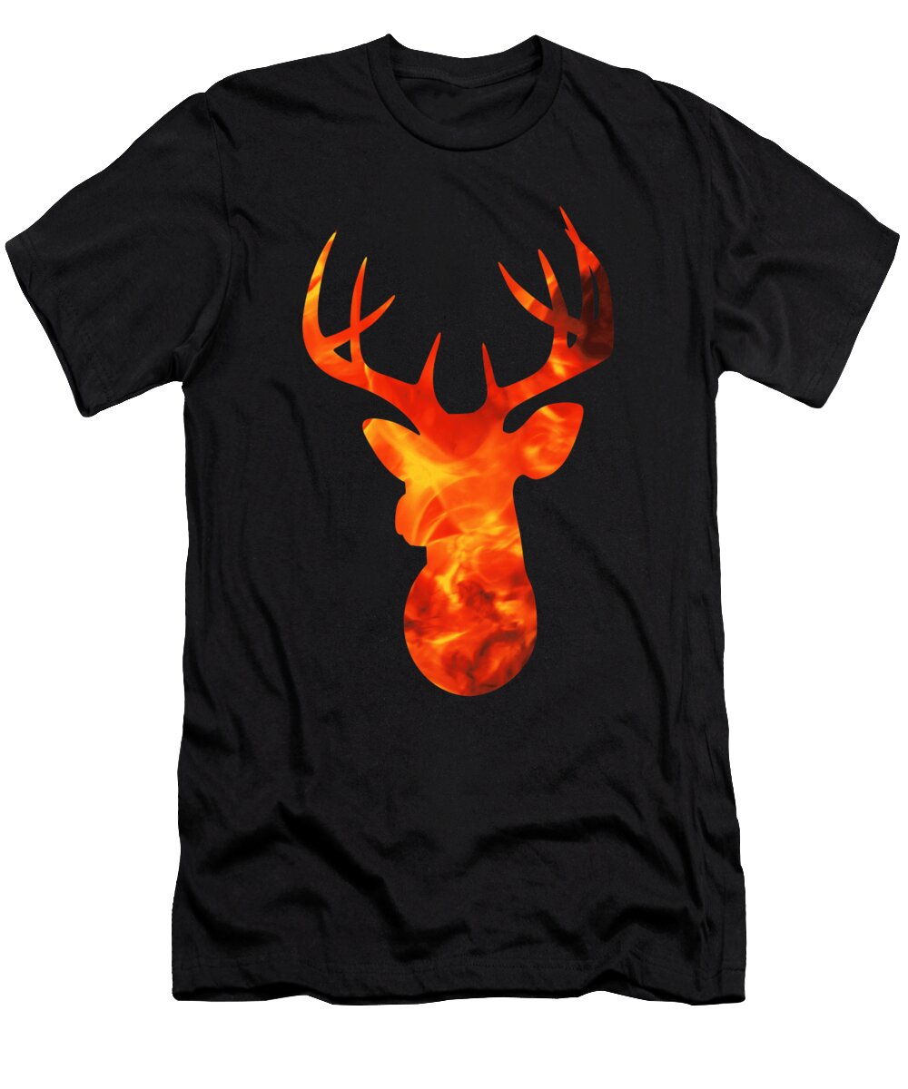 2 Abstract Dear Head Illustration Calnyto T-Shirt